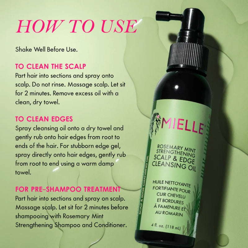 Mielle Rosemary Mint Strengthening Scalp & Edge Cleansing Oil 118ml