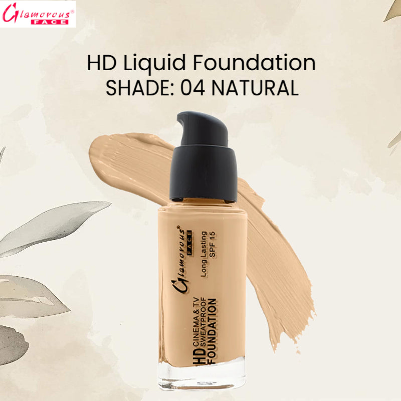 Glamorous Face HD Liquid Foundation (04 Natural)