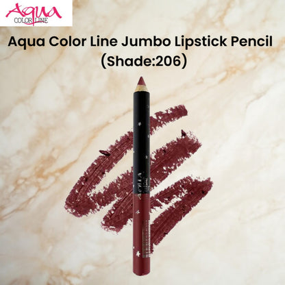 Aqua Color Line Jumbo Lipstick Pencil (Shade:206)