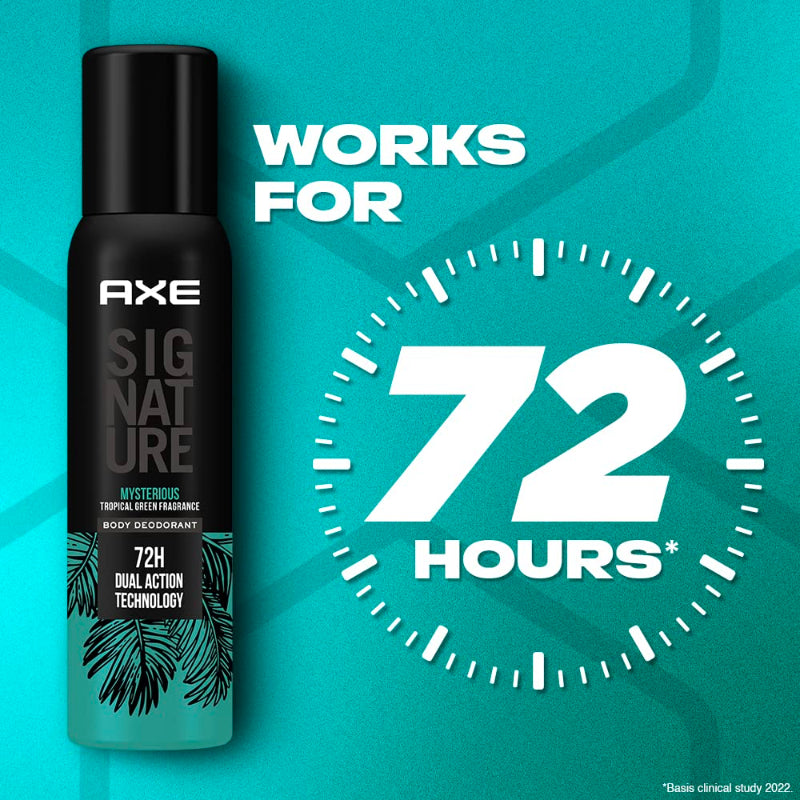 Axe Signature Mysterious Tropical Green 72H Fragrance Body Deodorant 0% Gas 122ml