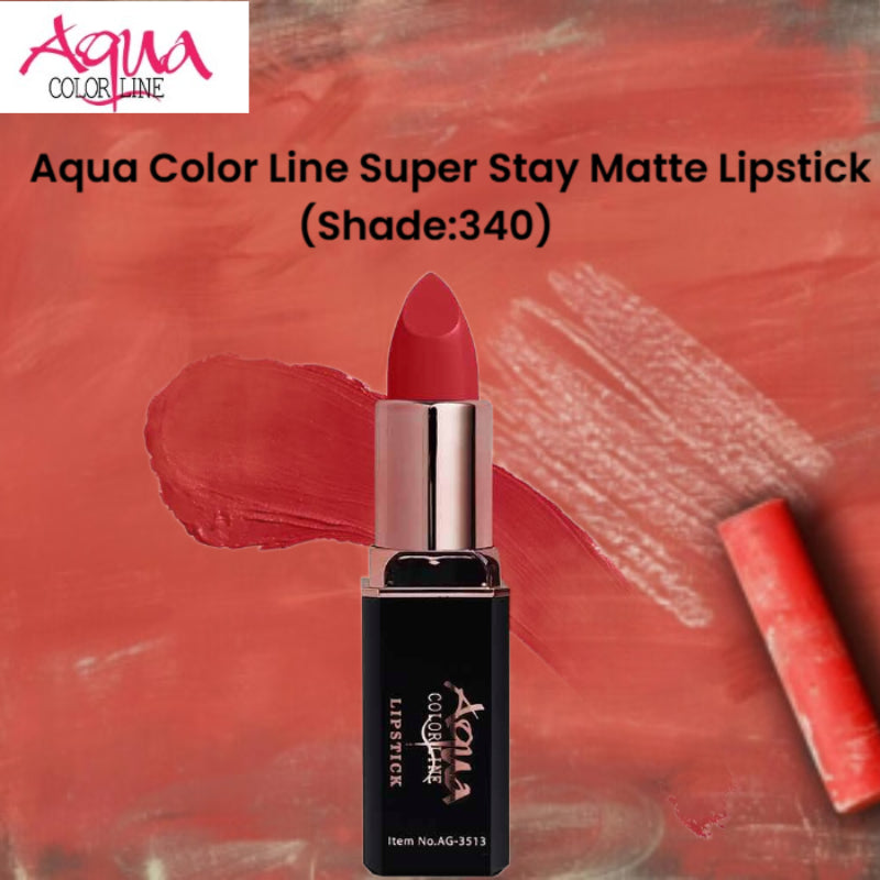 Aqua Color Line Super Stay Matte Lipstick (Shade:340)