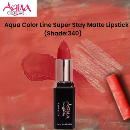 Aqua Color Line Super Stay Matte Lipstick (Shade:340)