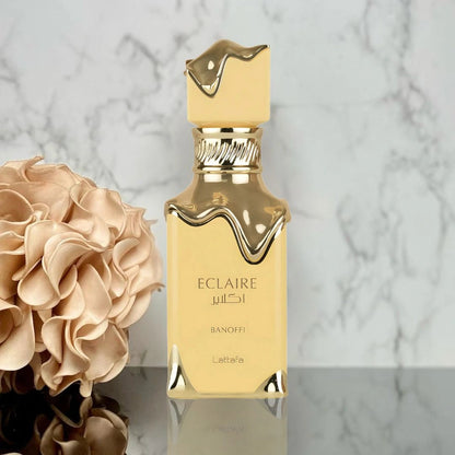 Lattafa Eclaire Banoffi Eau de Parfum 100ml - Long Lasting Sweet Gourmand Unisex Arabic Fragrance for Men & Women