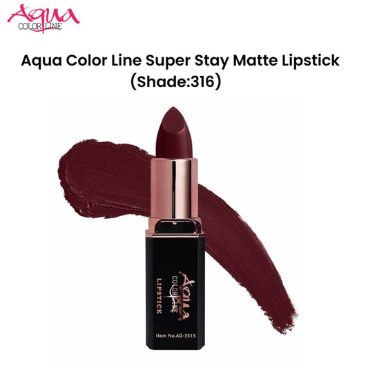 Aqua Color Line Super Stay Matte Lipstick (Shade:316)