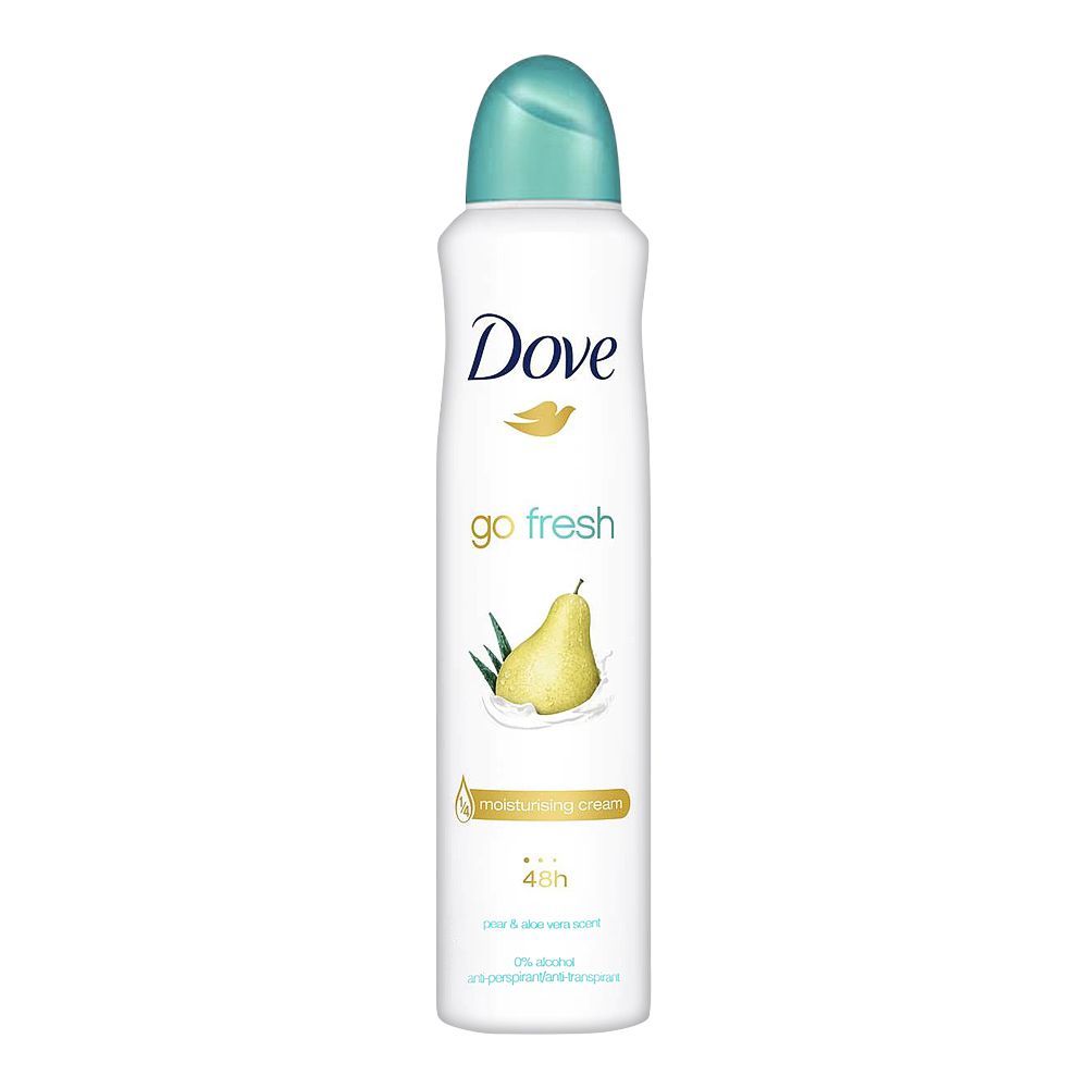 Dove Go Fresh Pear & Aloe Vera 48H Deodorant Spray 150 ml Refreshing Scent & Long-Lasting Protection