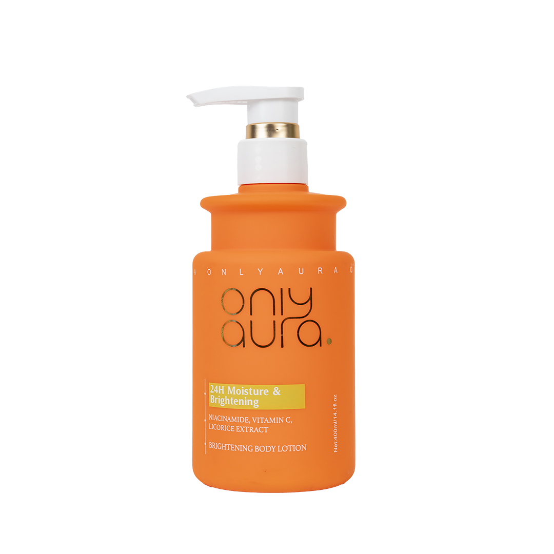 Only Aura Brightening Body Lotion 400ml – Deep Moisturizing Skincare Lotion for Even Skin Tone, Radiant Glow, Soft Smooth Ski