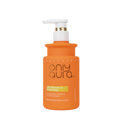 Only Aura Brightening Body Lotion 400ml – Deep Moisturizing Skincare Lotion for Even Skin Tone, Radiant Glow, Soft Smooth Ski
