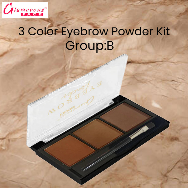 Glamorous Face 3 Color Eyebrow Powder Kit (Group:B)