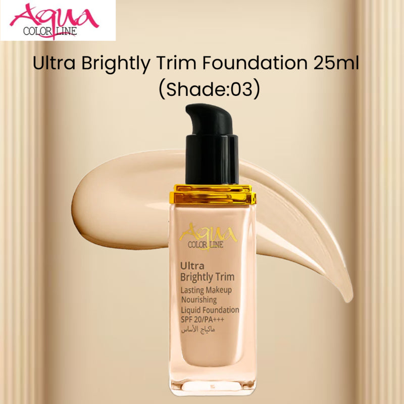 Aqua Color Line Ultra Brightly Trim Foundation 25ml (Shade:03)