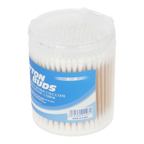 Cotton Buds 100% Pure Cotton Personal Care Wood Jar 200 pieces