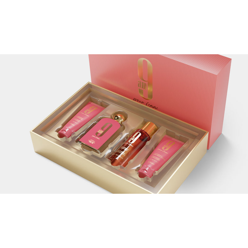 GIFT SET 9 AM POUR FEMME by Afnan BODY MIST 150ml+BODY LOTION 100ml+GEL DOUCHE 100ml for Women
