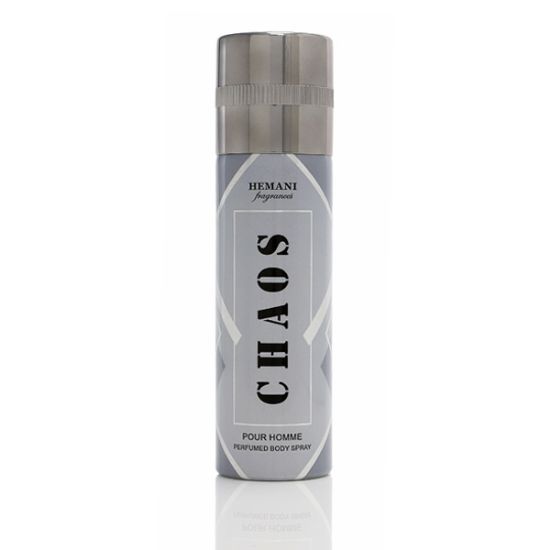 Hemani Fragrances Chaos Pour Homme Perfumed Body Spray 200ml Long-Lasting Bold & Masculine Fragrance