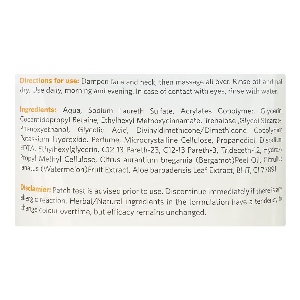 VLCC Watermelon & Bergamot Gentle Exfoliating Face Wash 150ml
