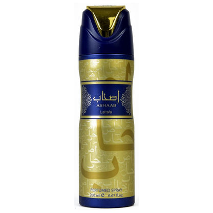 Raghba Deodorant Spray 200ml + Ashaab Deodorant Spary 200ml by Lattafa (Pack of 2)