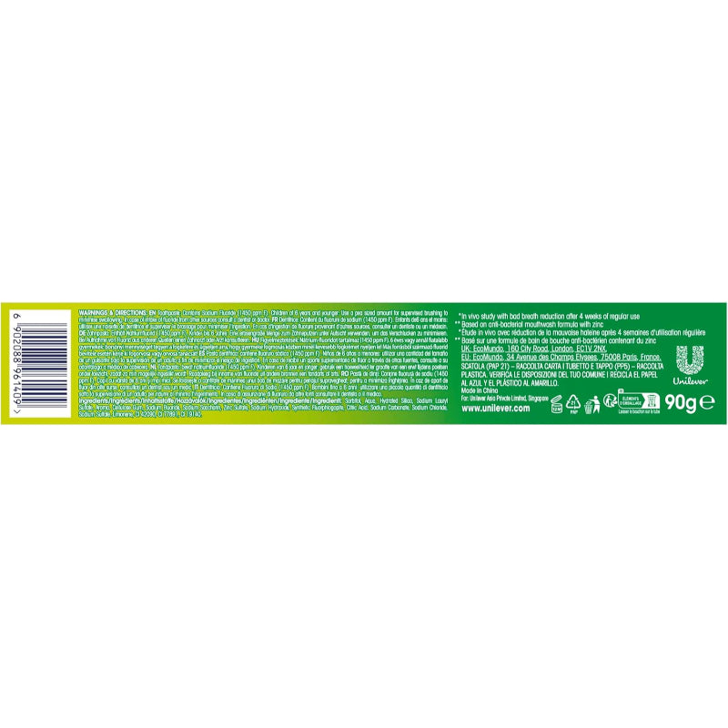 Closeup Everfresh Fluoride Gel Toothpaste Up to 12 Hours Fresh Breath Menthol Paradise 90g