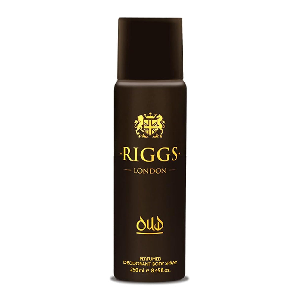 Riggs London Oud Perfumed Deodorant Body Spray 250ml Long-Lasting Rich & Exotic Fragrance