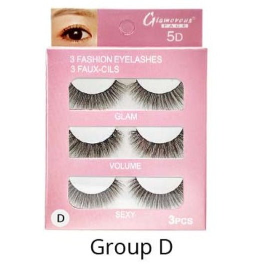 Glamorous Face 3×1 5D Eyelashes (GROUP D)