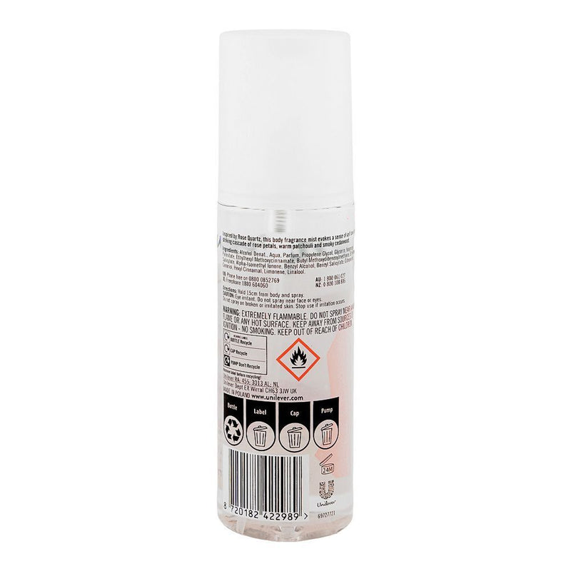 Impulse Self Love Rose Quartz Rose, Patchouli & Cedarwood Body Fragrance Mist 150ml - Long Lasting Body Mist for Women, Flora