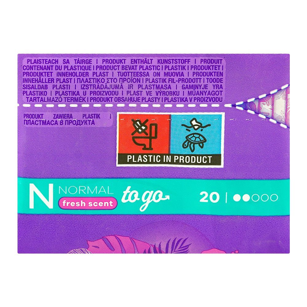 Always Daily Normal Fresh Scent To Go Sanitary Pads 20pcs - Comfortable Protection Sanitary Napkins for Everyday Freshness, O