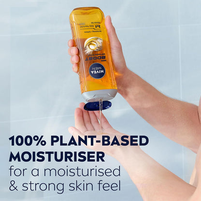 Nivea Men Boost 24H Fresh Effect 3-In-1 Shower Gel For Body, Face & Hair 250ml
