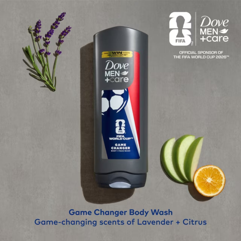 Dove Men+Care Limited Edition FIFA Body Wash for Men Game Changer For Hydrated & Repaired Skin, 13 fl oz 400 ml
