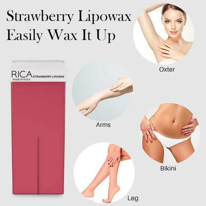 Rica Strawberry Combination Skin Roll on Wax Refill - 100 ML