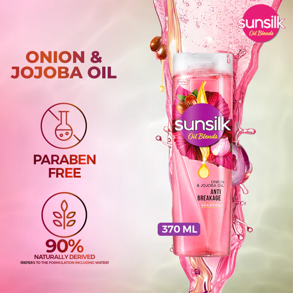 Sunsilk Oil Blends Anti Breakage Shampoo With Onion & Jojoba Oil 380ml