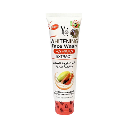 YC Whitening Papaya Extract Face Wash 100 ml Brightening, Deep Cleansing & Fresh Glow