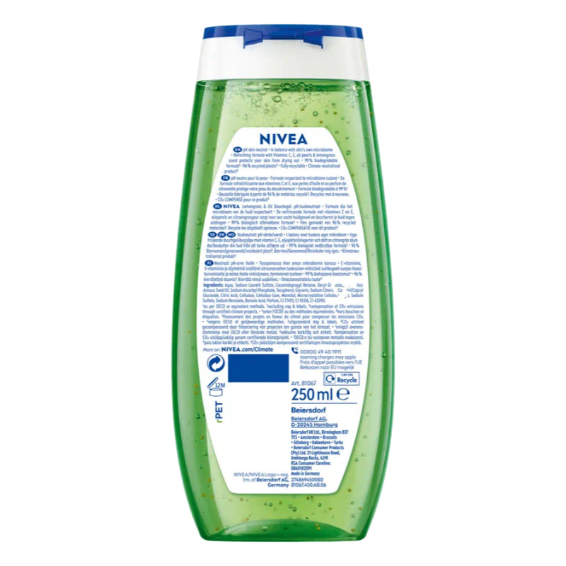 Nivea Lemongrass & Oil Shower Gel 250ml