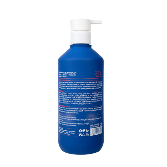Only Aura Lavender Shower Gel 400ml - Deep Cleansing Body Wash for Relaxing Lavender Fragrance, Soft Smooth Skin, Hydration &