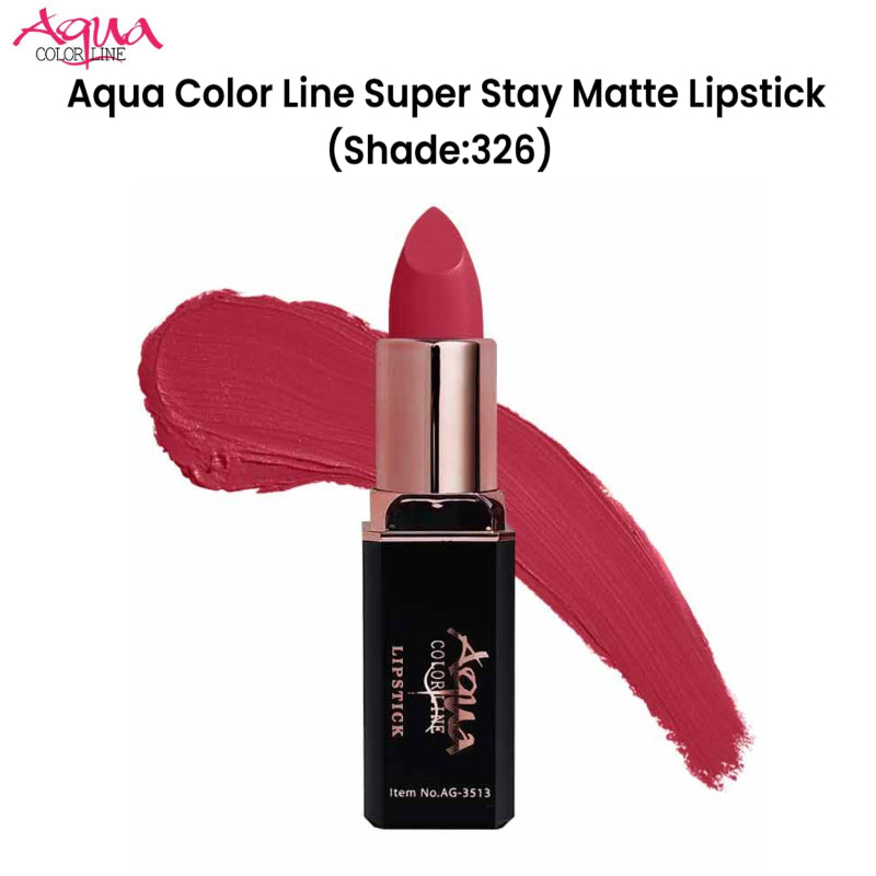 Aqua Color Line Super Stay Matte Lipstick (Shade:326)