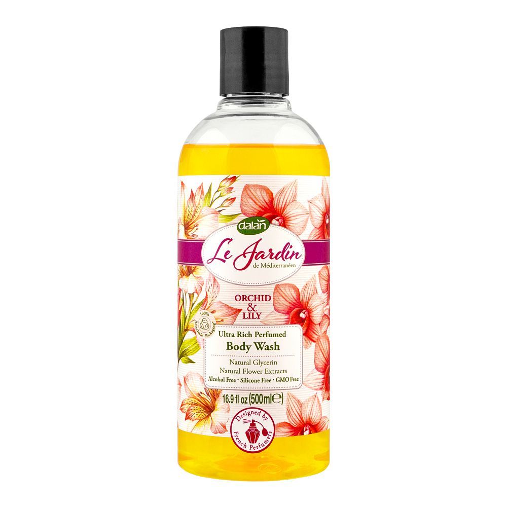 Dalan Le Jardin Orchid & Lily Ultra Rich Perfumed Body Wash 500ml – Luxurious Shower Gel for Soft, Smooth & Long Lasting Frag
