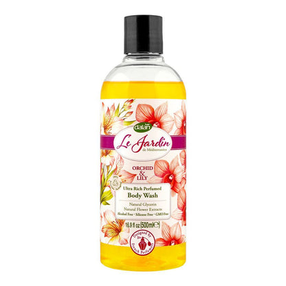 Dalan Le Jardin Orchid & Lily Ultra Rich Perfumed Body Wash 500ml – Luxurious Shower Gel for Soft, Smooth & Long Lasting Frag