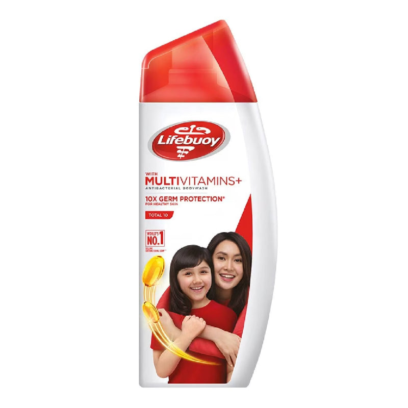 Lifebuoy Multivitamins+ Antibacterial Body Wash Total 10 275ml – 10X Germ Protection for Healthy, Clean & Fresh Skin