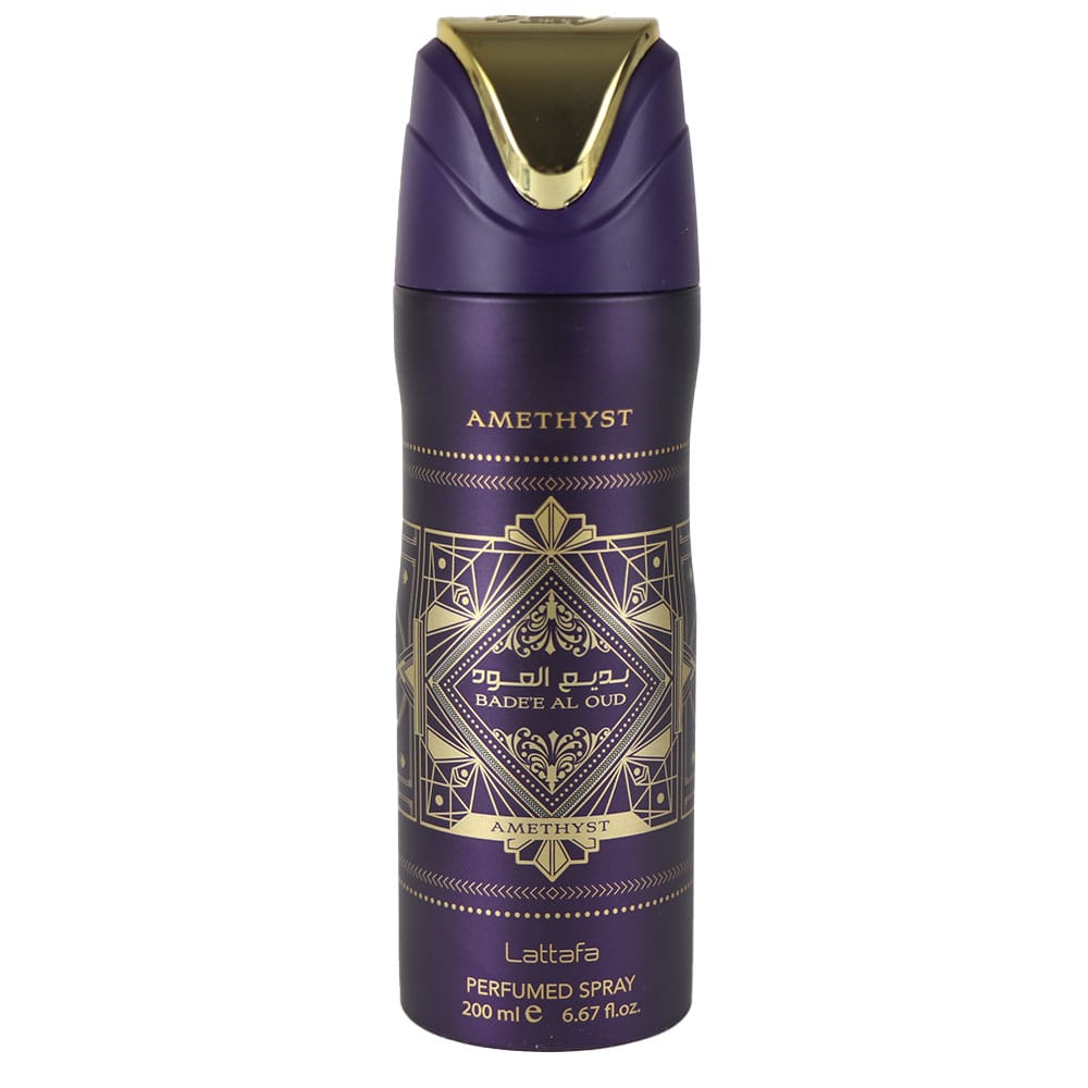 Bade’e Al Oud Amethyst Lattafa Perfumed Body Spray 200ml - Long Lasting Oud Amethyst Fragrance for Men & Women