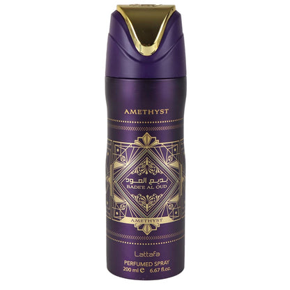 Bade’e Al Oud Amethyst Lattafa Perfumed Body Spray 200ml - Long Lasting Oud Amethyst Fragrance for Men & Women