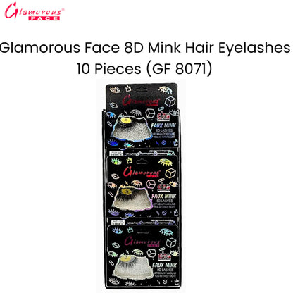 Glamorous Face 8D Mink Hair Eyelashes 10 Pieces (GF 8071)