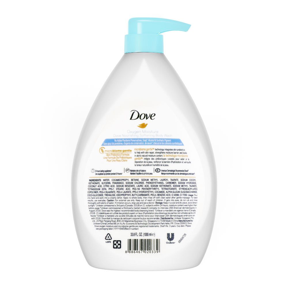 Dove Oxygen Moisture Nourishing Body Wash 1000g