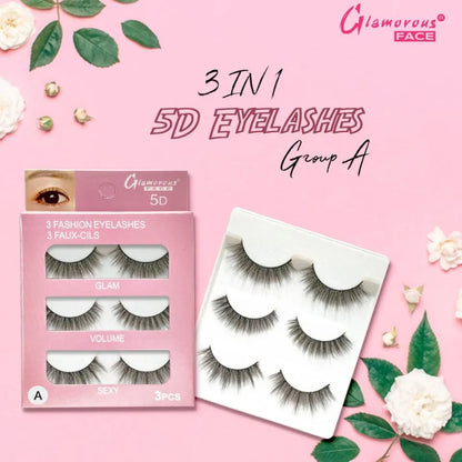 Glamorous Face 3×1 5D Eyelashes (GROUP A)