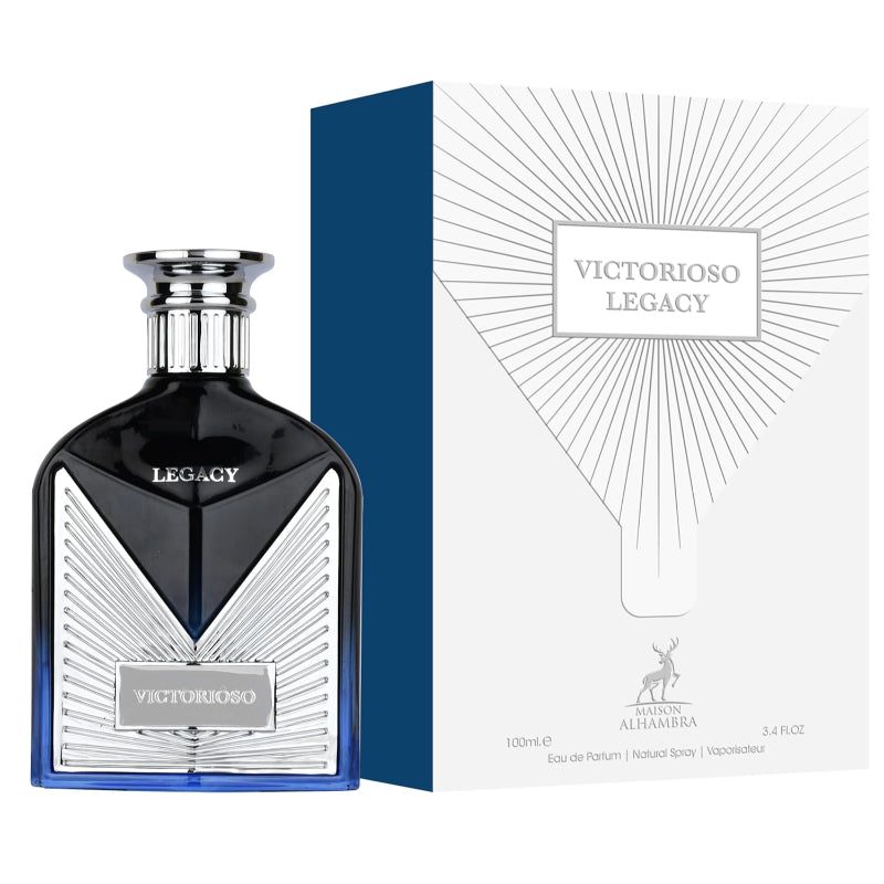 Victorioso Legacy Eau De Parfum by Maison Alhambra 100ml Long-Lasting Elegant & Masculine Fragrance