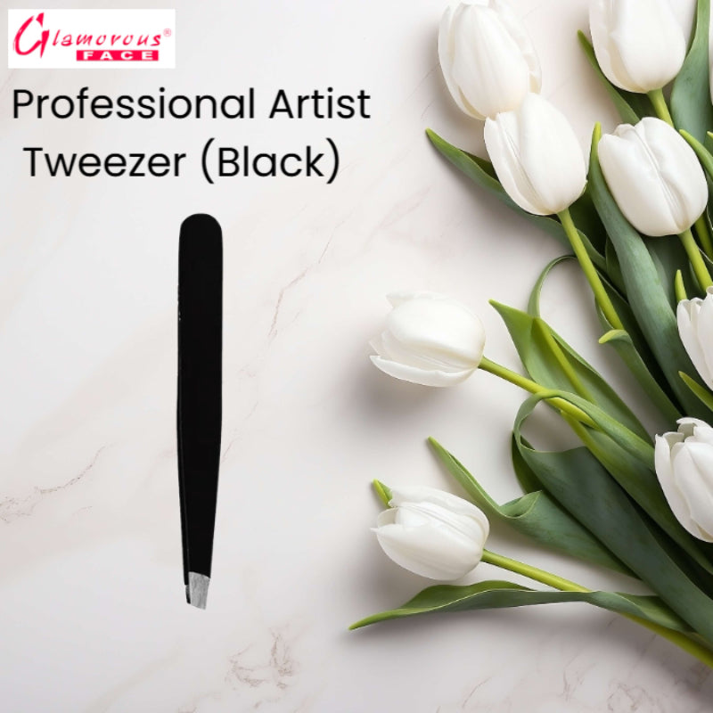 Glamorous Face Professional Artist Tweezer (Black)