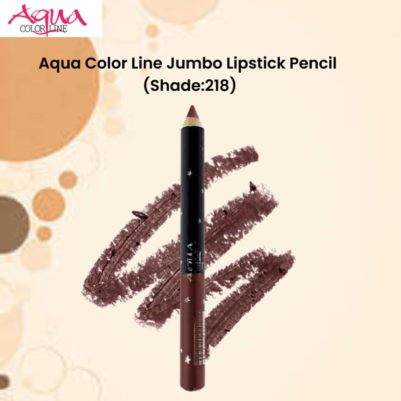 Aqua Color Line Jumbo Lipstick Pencil (Shade:218)