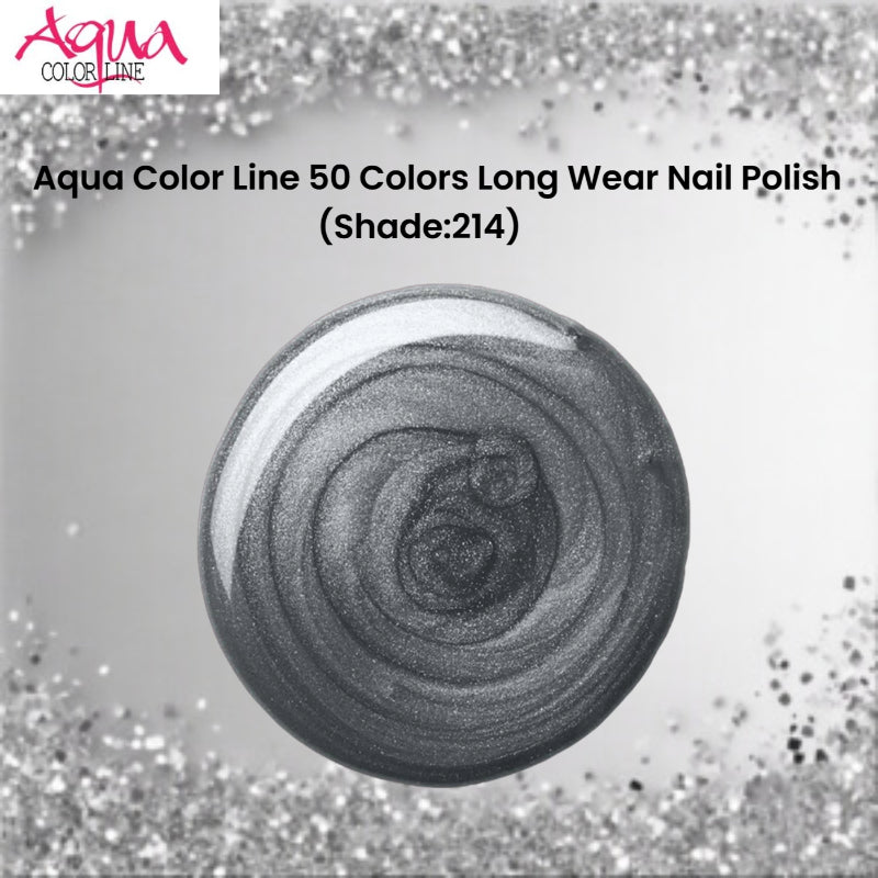 Aqua Color Line 50 Colors Long Wear Nail Polish (Shade:214)