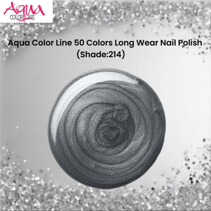 Aqua Color Line 50 Colors Long Wear Nail Polish (Shade:214)