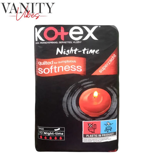 Kotex Quilted Night Time Maxi Pads 10pcs Super Soft & Absorbent