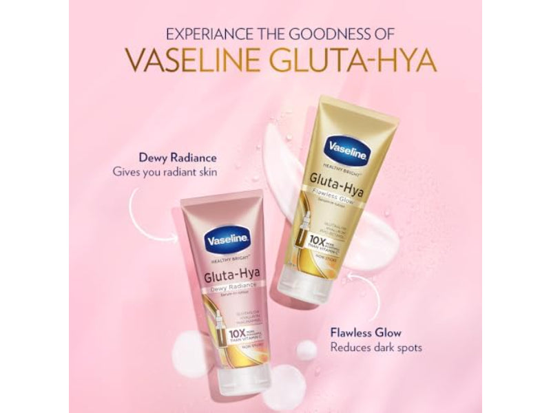 Vaseline Dewy Radiance Gluta-HYA Lotion Serum Burst 330ml - Instant Glow & Bright Skin