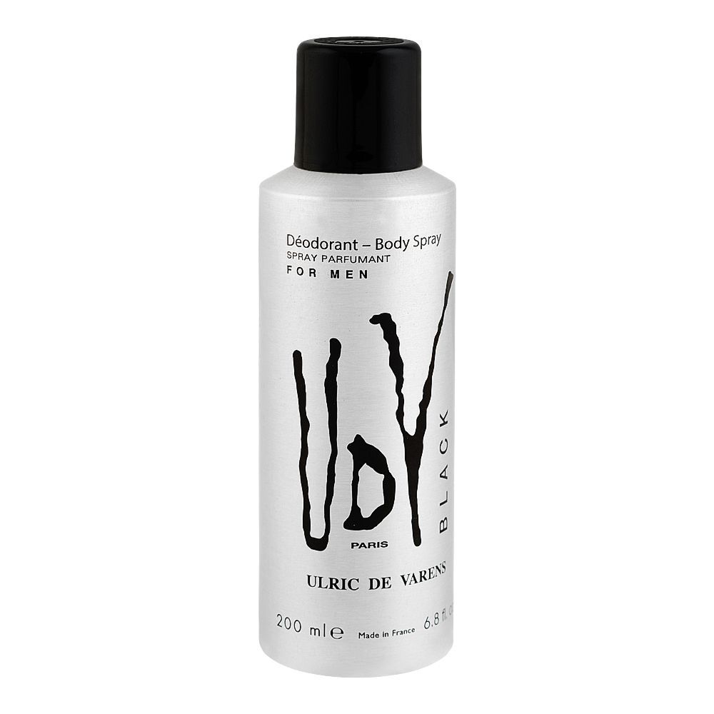 UDV For Men Black Body Spray 200ml Long-Lasting Fresh & Masculine Fragrance