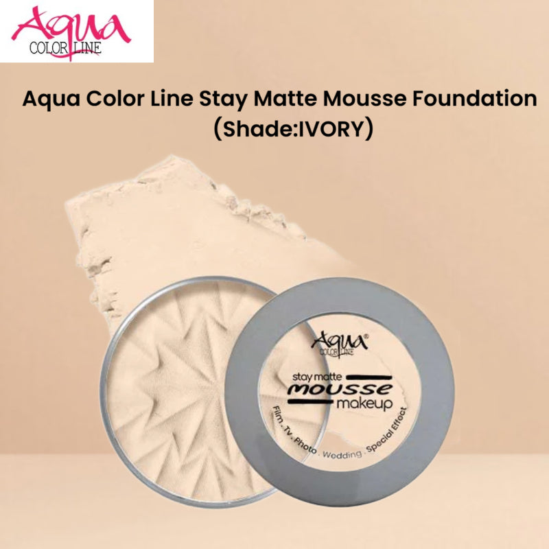 Aqua Color Line Stay Matte Mousse Foundation (Shade:Ivory)