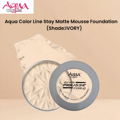 Aqua Color Line Stay Matte Mousse Foundation (Shade:Ivory)