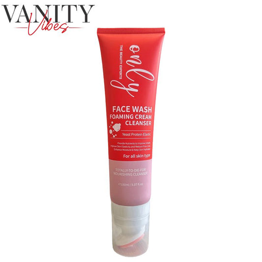 Only The Beauty Experts Face Wash Foaming Cream Cleanser with Yeast Protein & Elastic 150ml Gentle Cleansing & Skin Elasticity